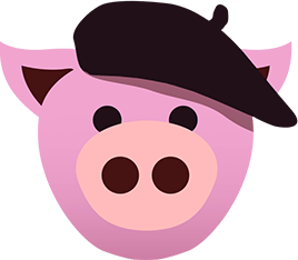 Badge cochon fondateur