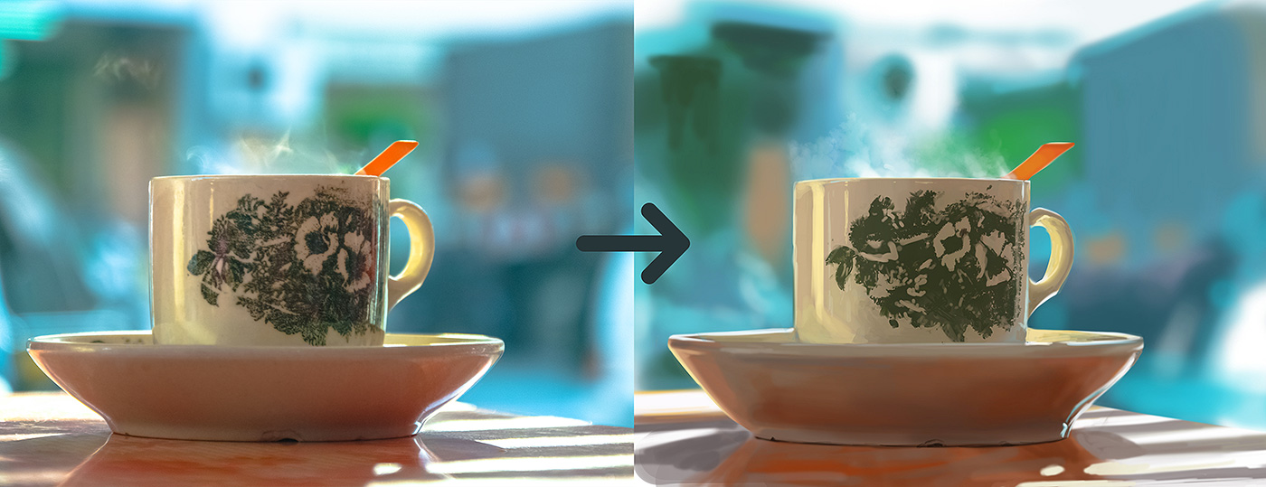 Deux études de photo en digital painting