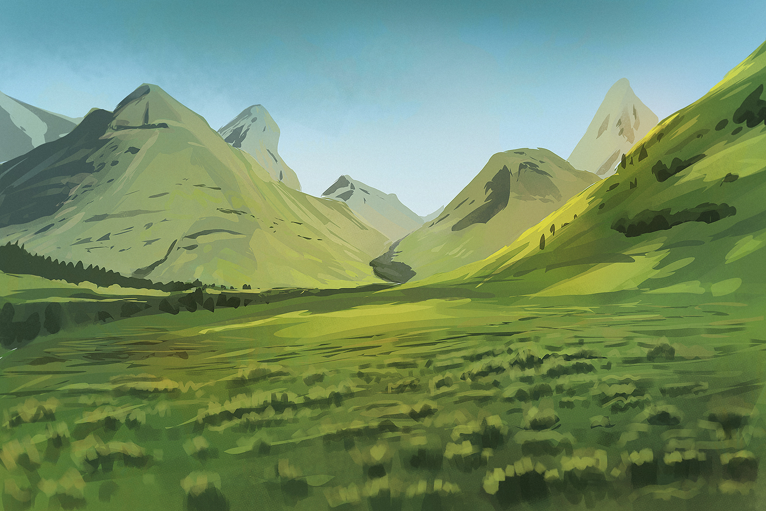 Démo sur le lasso en digital painting