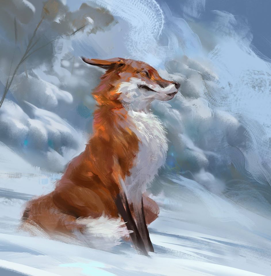 Even Amundsen digital painting Character design Smiling Fox