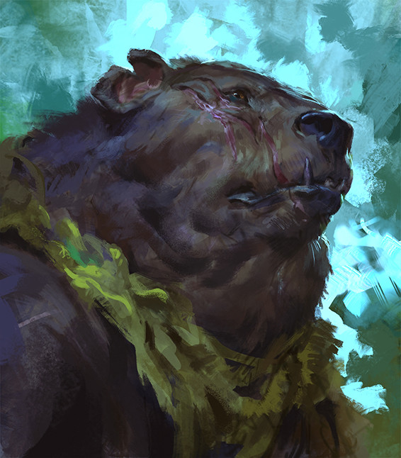 Even Amundsen digital painting Character design Sketchy Bear