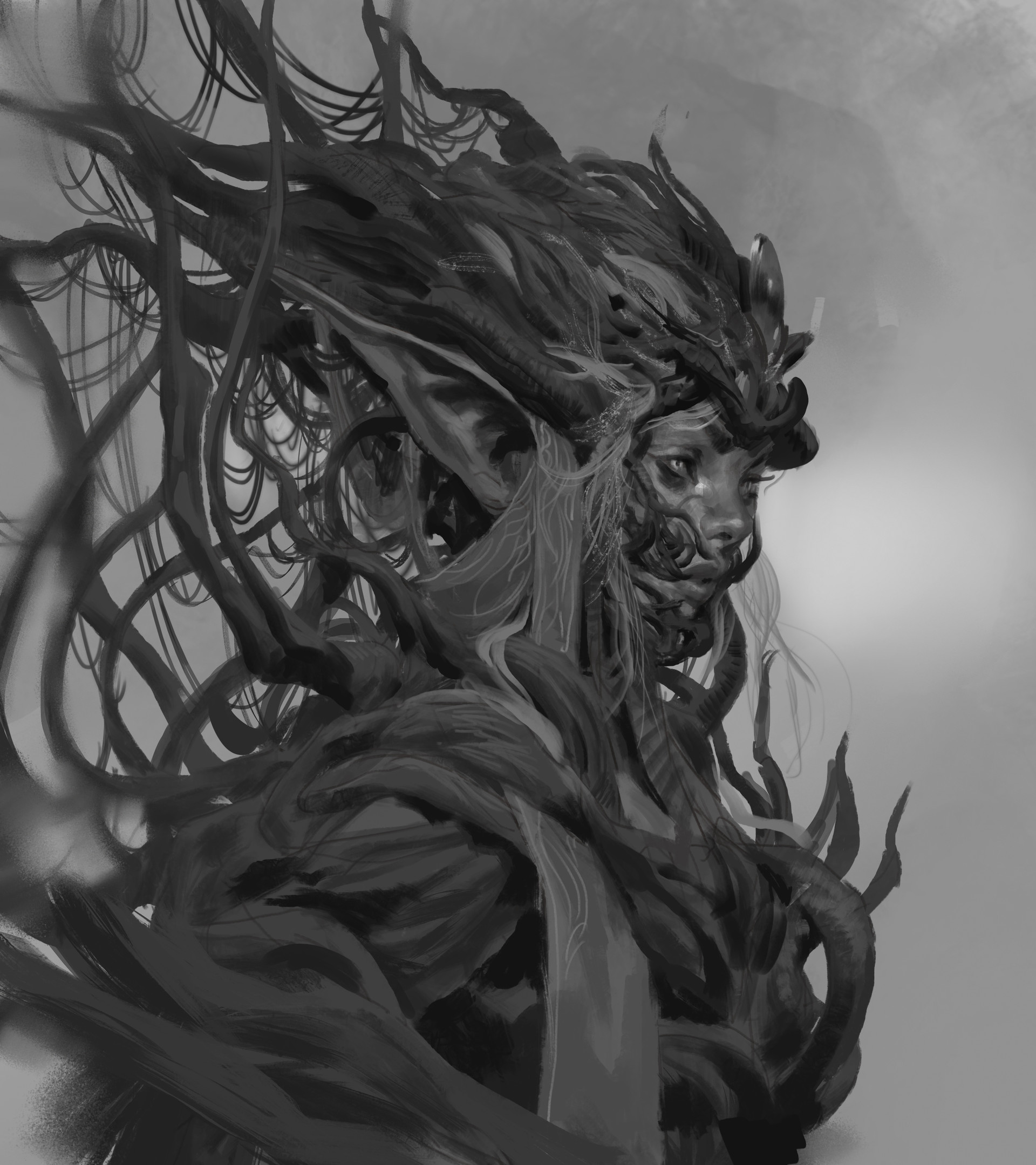 Even Amundsen digital painting Character design Sketchy Lady Thorns