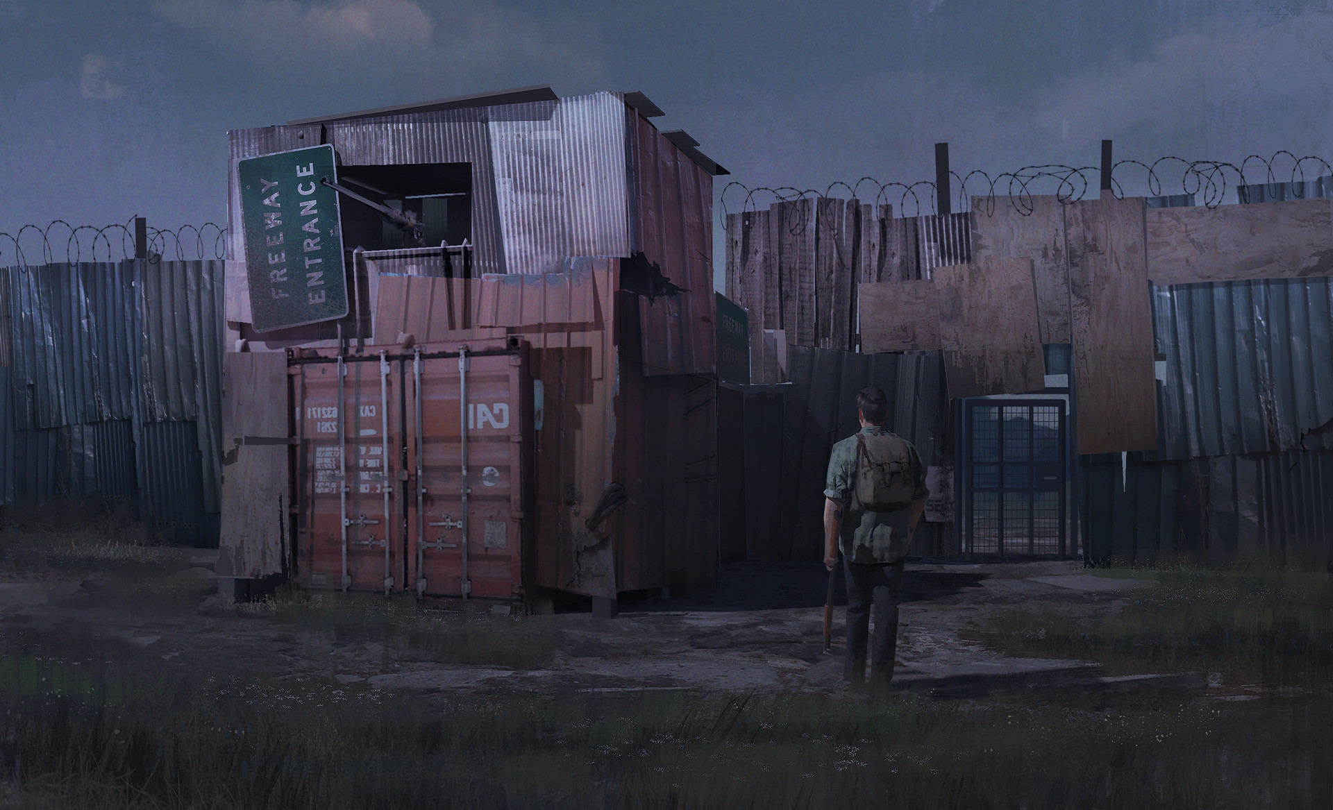 Nick Gindraux Digital Painting Concept art The Last of Us - Makeshift Wall