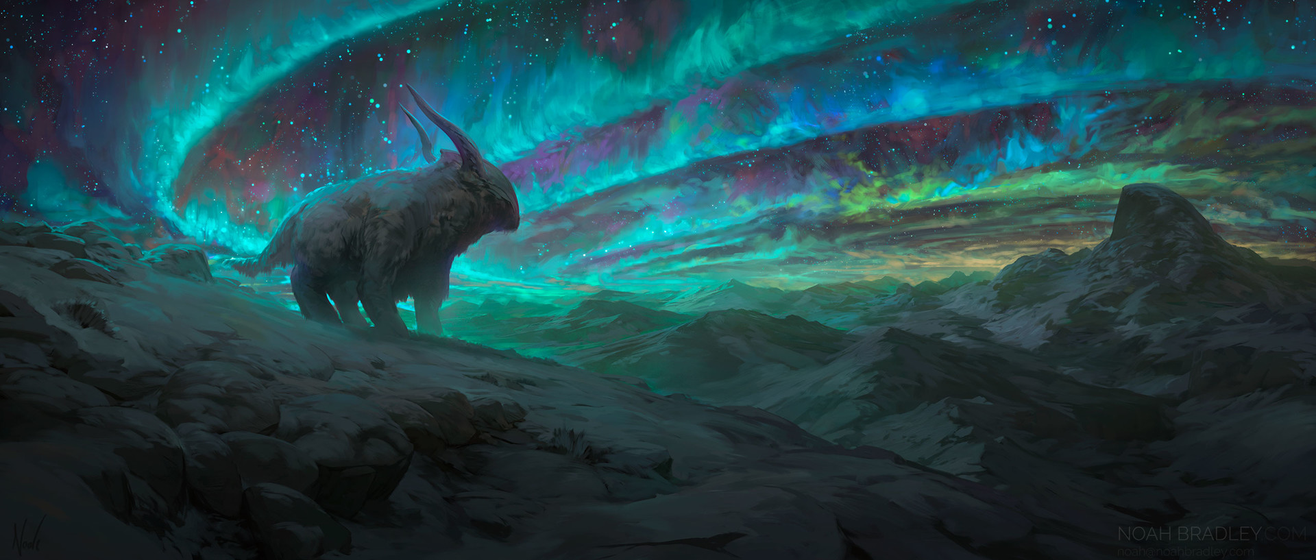 Noah Bradley Digital Painting Illustration Echoes of Another Life