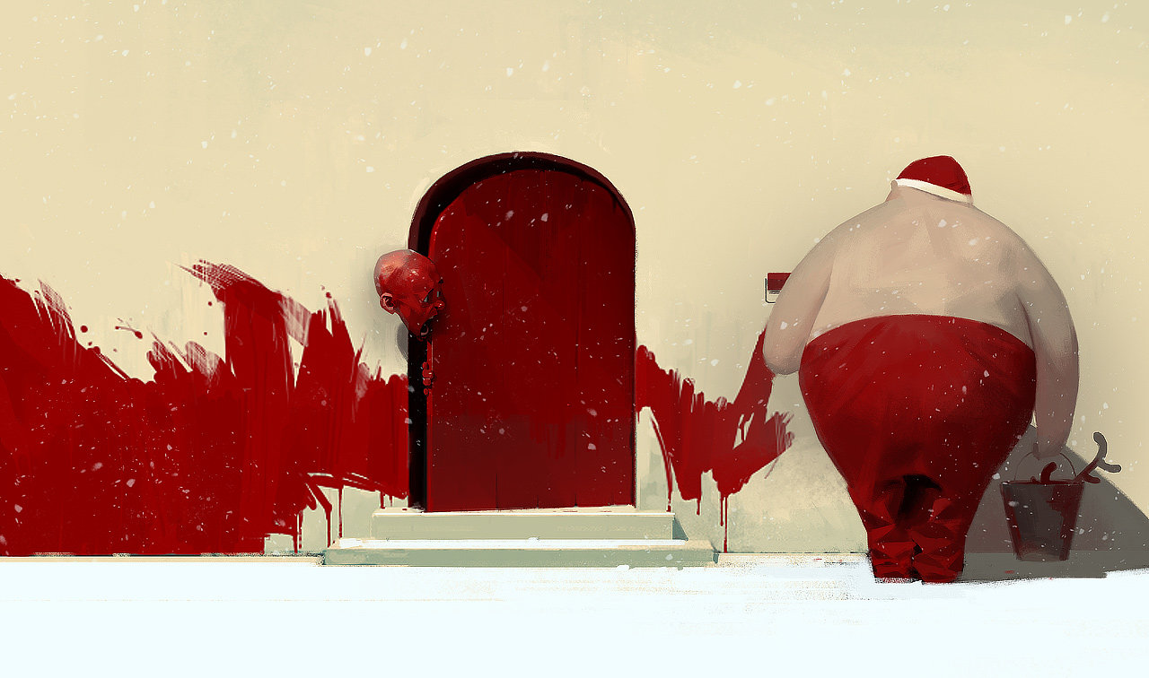 Sergey Kolesov Digital Painting Illustration Personal Work Christmas