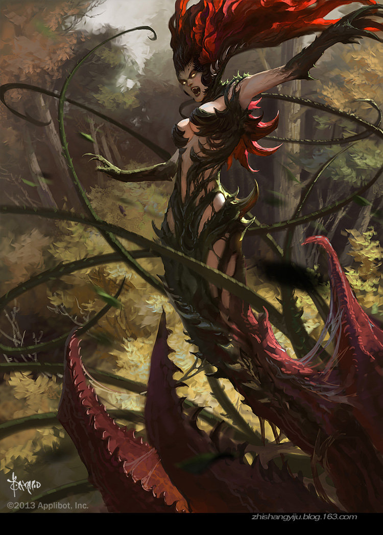 Bayard Wu Digital Painting Illustration Fantasy Plant Cannibal