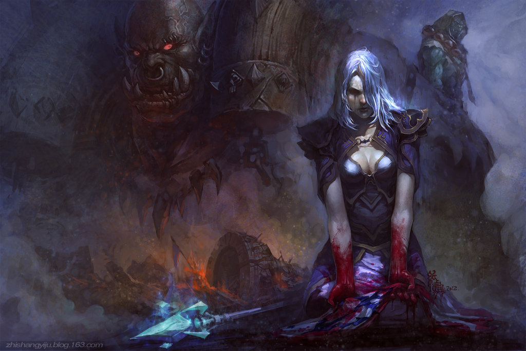 Bayard Wu Digital Painting Illustration Fantasy Warrior World Of Warcraft