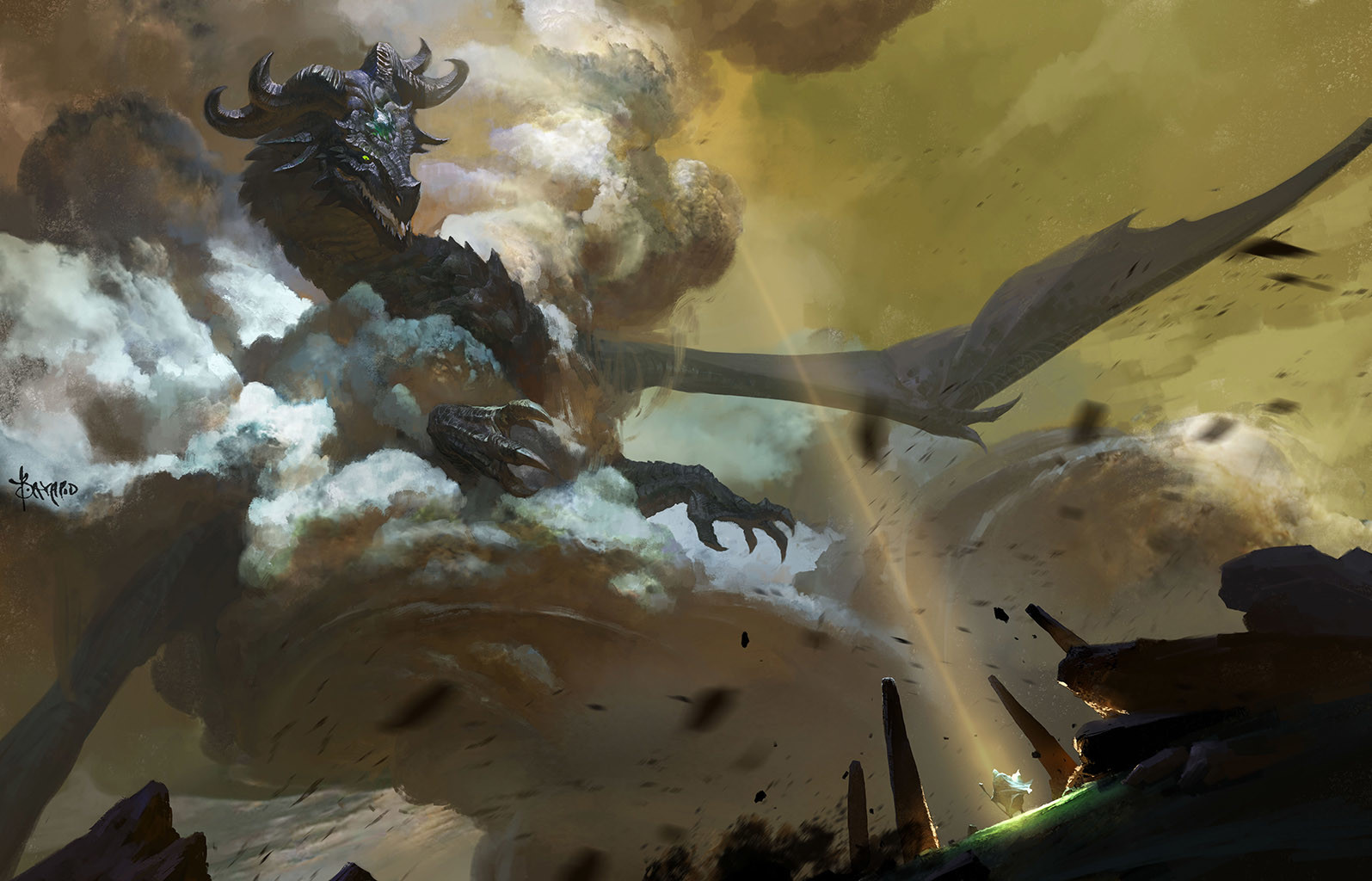 Bayard Wu Digital Painting Illustration Fantasy Dragon Incantation