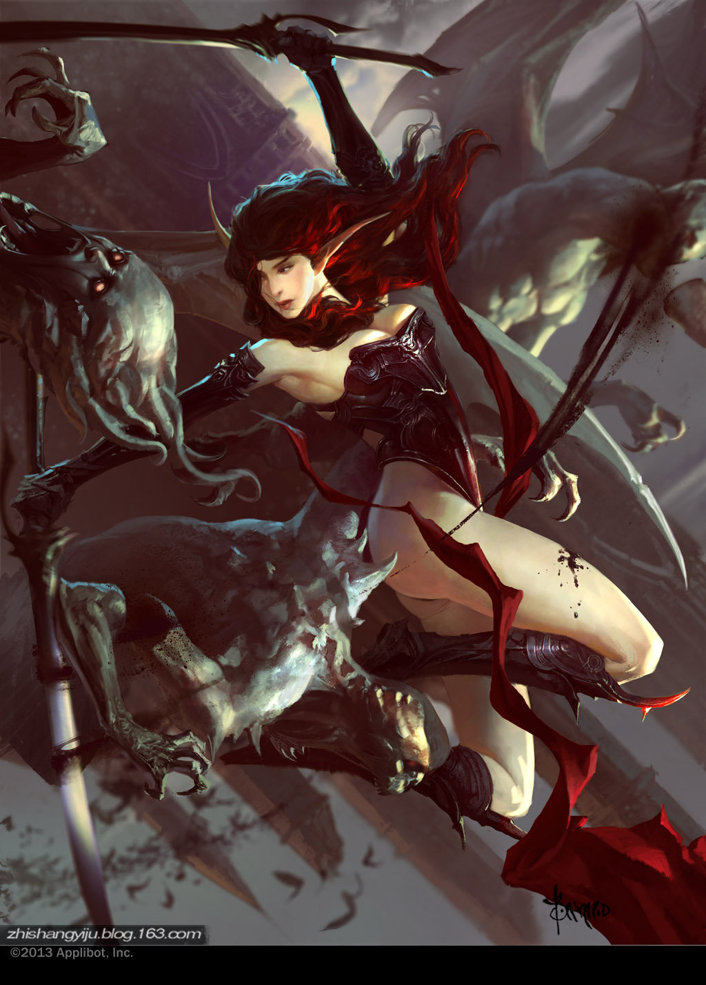 Bayard Wu Digital Painting Illustration Fantasy Vampire Slayer