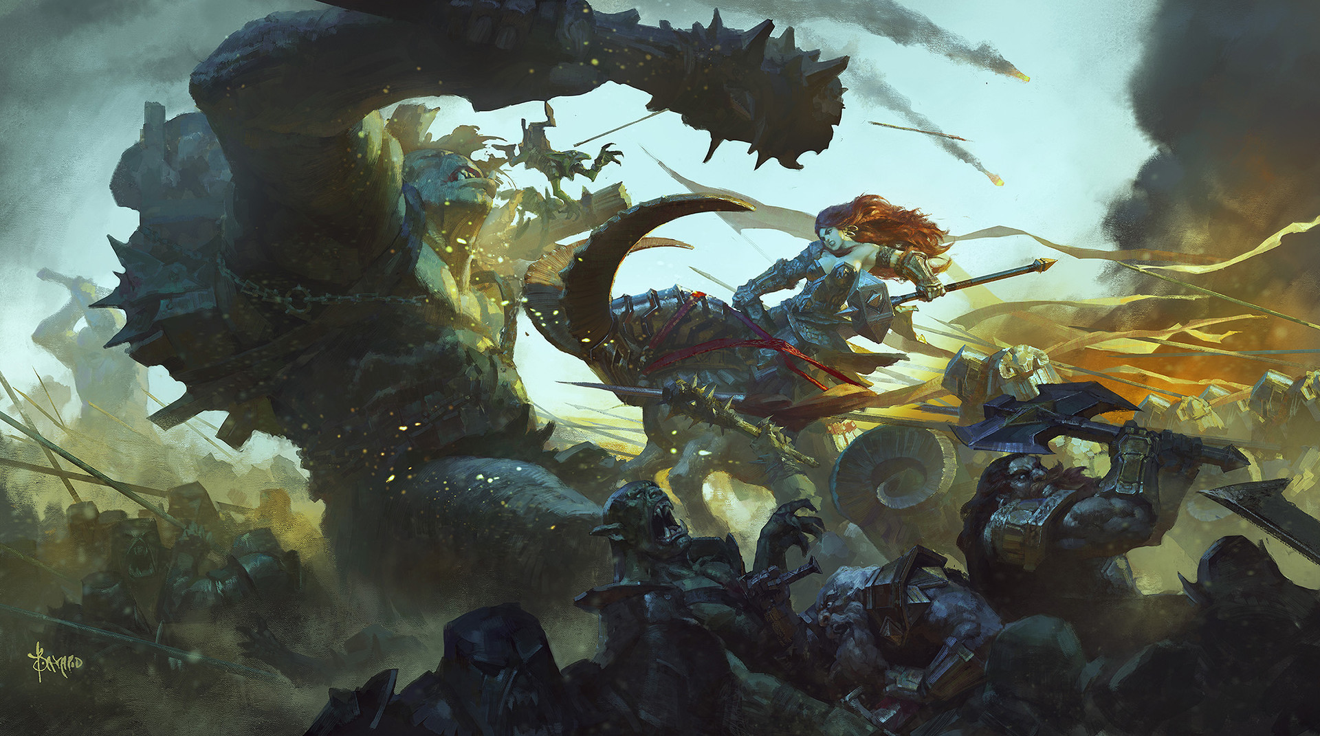 Bayard Wu Digital Painting Illustration Fantasy Hammer Ram Legion