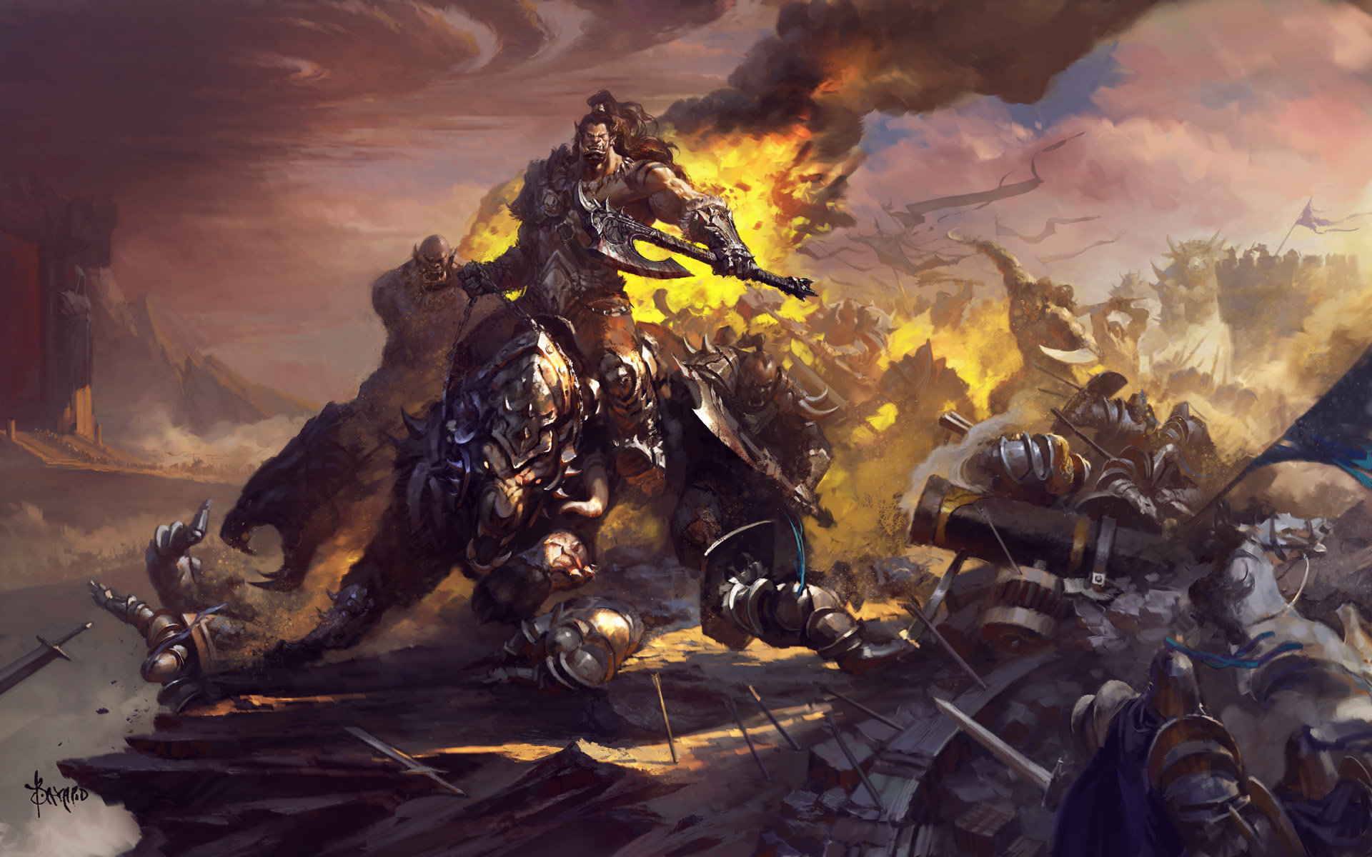 Bayard Wu Digital Painting Illustration Fantasy Warcraft Orc