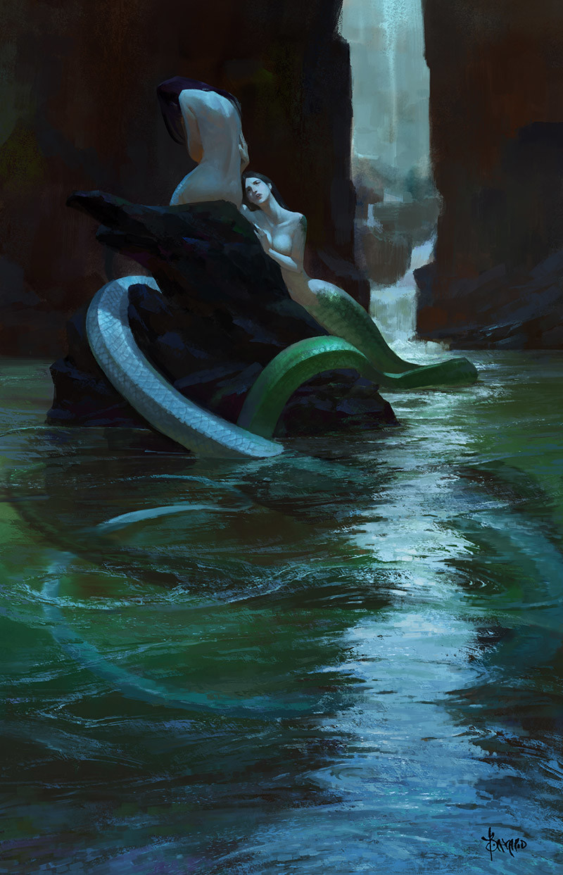 Bayard Wu Digital Painting Illustration Fantasy Mermaid