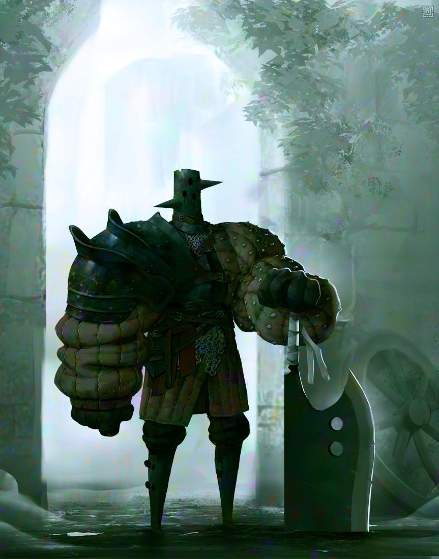 Deadslug_digital_painting_illustration_black_knight_armor