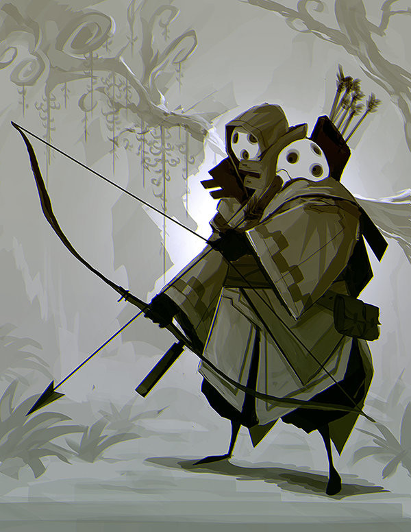 Deadslug_digital_painting_illustration_archer_bow_creature