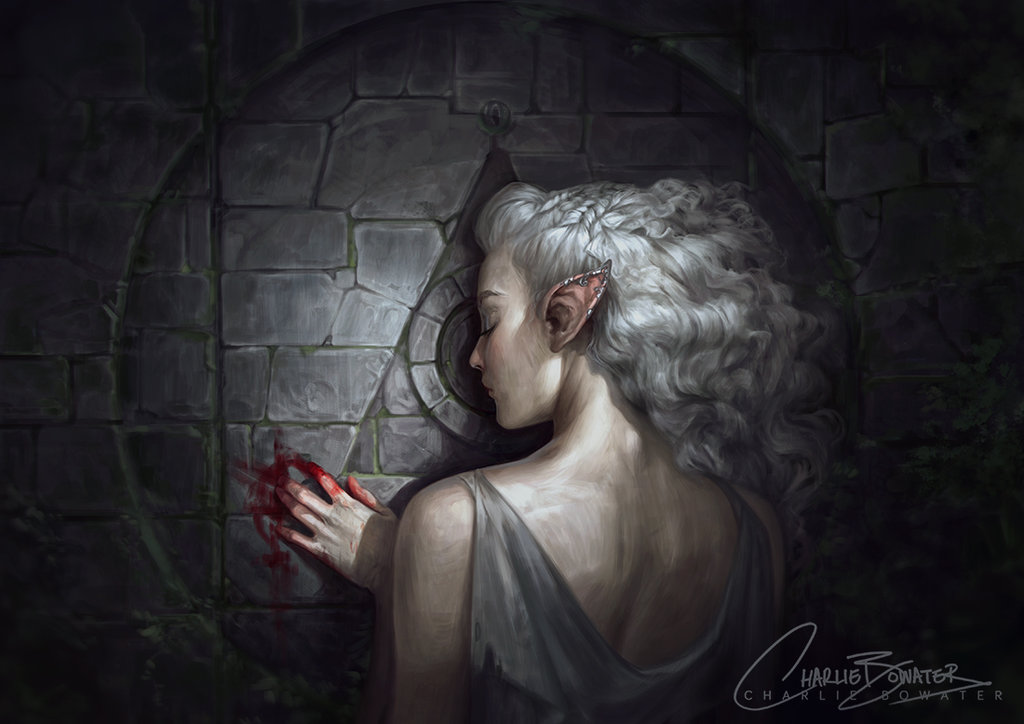 Charlie_Bowater_digital_painting_illustration_gate_elf_fairy
