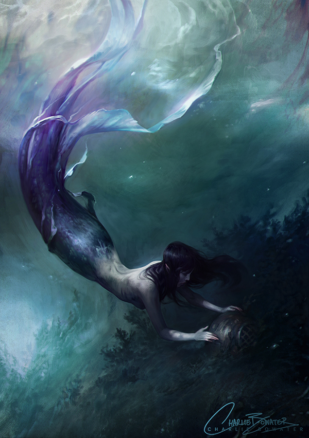 Charlie_Bowater_digital_painting_illustration_mermaid_sea
