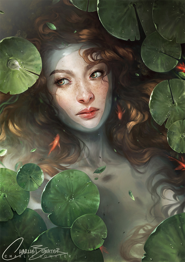 Charlie_Bowater_digital_painting_illustration_ophelia_water