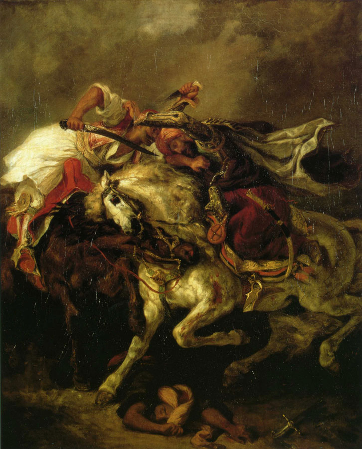 Delacroix, le combat du Giaour et du Pacha, musée du petit palais, 1835