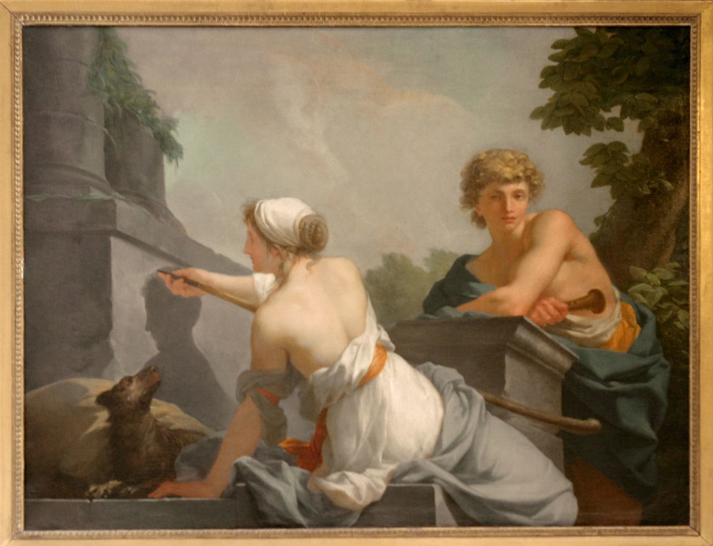 Jean-Baptiste Regnault, Dibutade ou l'origine de la peinture, Versailles, 1786