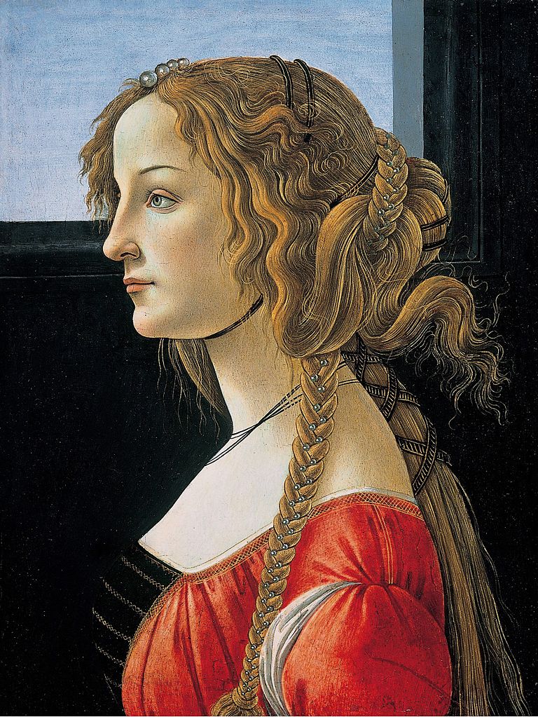 Sandro Botticelli, portrait d'une jeune femme Simonetta Vespucci Gemaldegalerie, 1476-1480