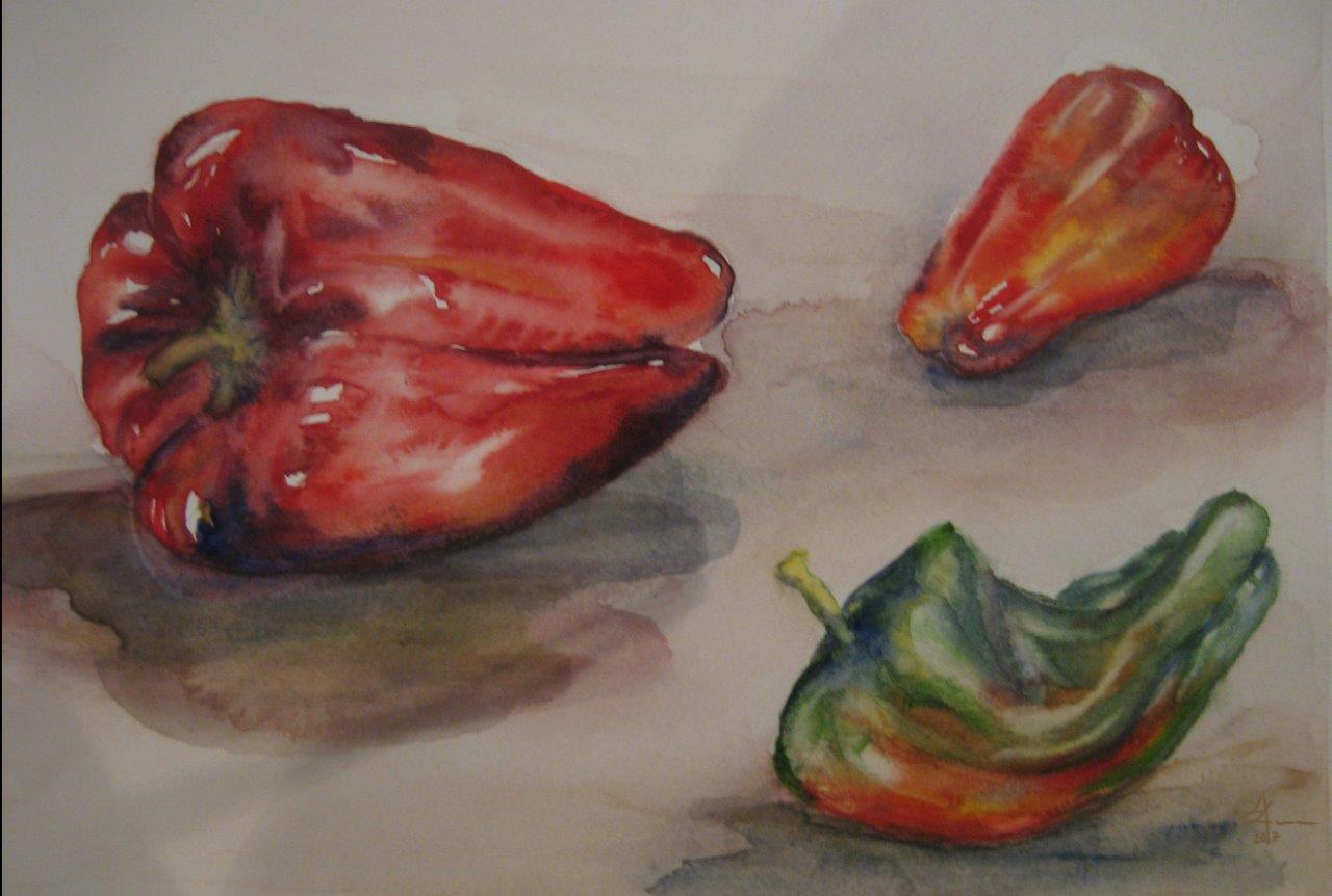 26-06-2017-%C3%A9tudes-poivrons-aquarell