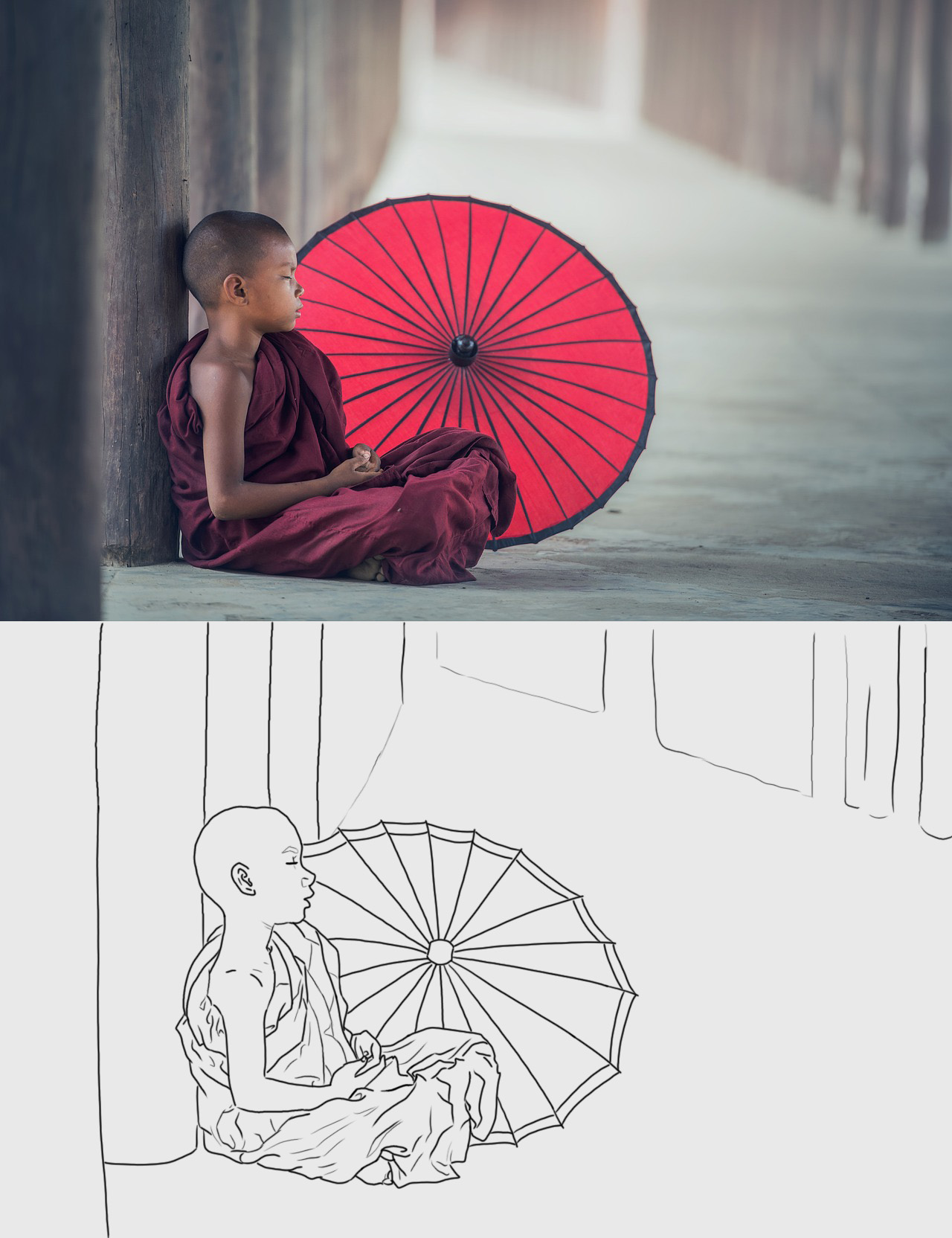 croquis-monk-boy-umbrella.jpg