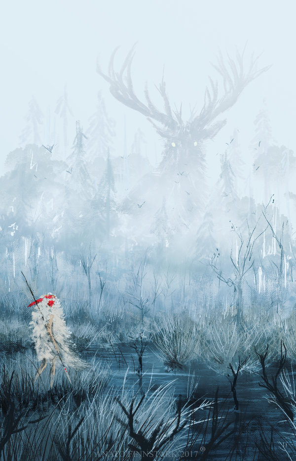 mononoke_and_the_deer_god__process_on_pa