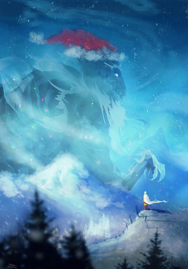 saitama_vs_bad_santa_claus__one_punch_ma